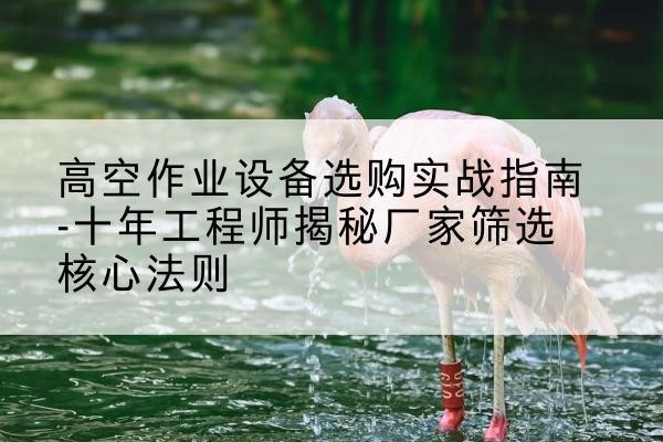洛川剪叉式升降机厂家-高空作业设备选购实战指南-十年工程师揭秘厂家筛选核心法则