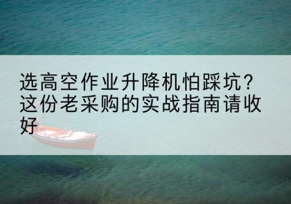 洛川高空作业升降机厂家推荐-选高空作业升降机怕踩坑？这份老采购的实战指南请收好